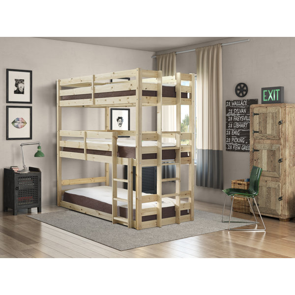 Triple wall deals bunk bed